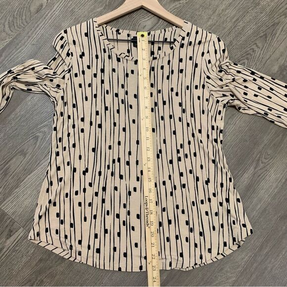 JM COLLECTION Tunic Top Women’s MPTan Black Scoop Neck 3/4 Sleeve Rayon Spandex. - Picture 9 of 9